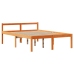 Cama con estantería sin colchón madera maciza marrón 120x200cm