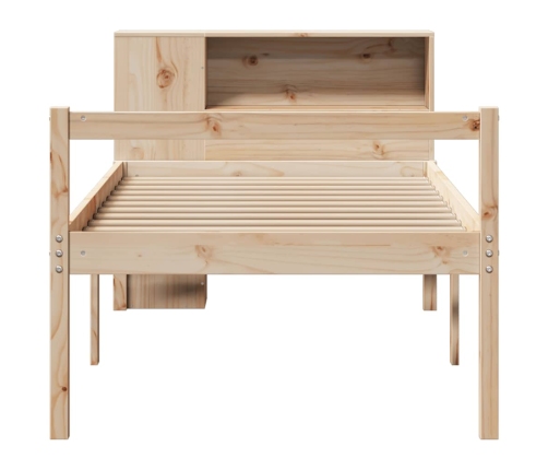Cama con estantería sin colchón madera maciza de pino 90x200 cm
