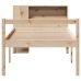Cama con estantería sin colchón madera maciza de pino 90x200 cm