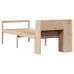 Cama con estantería sin colchón madera maciza de pino 90x200 cm