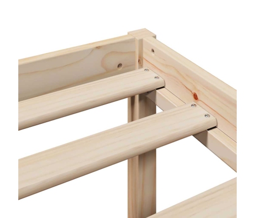 Cama con estantería sin colchón madera maciza de pino 90x200 cm