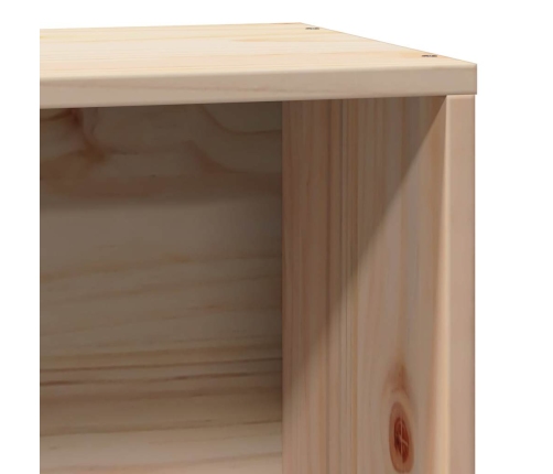 Cama con estantería sin colchón madera maciza de pino 90x200 cm