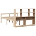 Cama con estantería sin colchón madera maciza de pino 120x190cm