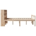 Cama con estantería sin colchón madera maciza de pino 140x200cm