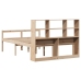Cama con estantería sin colchón madera maciza de pino 140x200cm