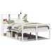 Cama con estantería sin colchón madera maciza blanca 150x200 cm