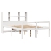 Cama con estantería sin colchón madera maciza blanca 150x200 cm