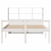 Cama con estantería sin colchón madera maciza blanca 150x200 cm