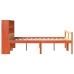 Cama con estantería sin colchón madera maciza marrón 120x200cm