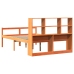 Cama con estantería sin colchón madera maciza marrón 120x200cm