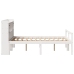 Cama con estantería sin colchón madera maciza blanca 135x190 cm