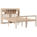 Cama con estantería sin colchón madera maciza de pino 140x190cm
