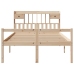 Cama con estantería sin colchón madera maciza de pino 140x190cm