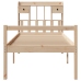 Cama con estantería sin colchón madera maciza de pino 100x200cm