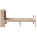 Cama con estantería sin colchón madera maciza de pino 100x200cm