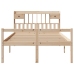 Cama con estantería sin colchón madera maciza de pino 140x200cm