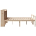 Cama con estantería sin colchón madera maciza de pino 140x200cm