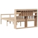 Cama con estantería sin colchón madera maciza de pino 140x200cm
