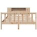 Cama con estantería sin colchón madera maciza de pino 120x190cm