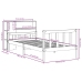 Cama con estantería sin colchón madera maciza de pino 90x190 cm