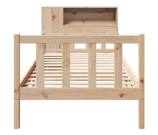 Cama con estantería sin colchón madera maciza de pino 90x190 cm