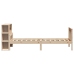 Cama con estantería sin colchón madera maciza de pino 90x190 cm