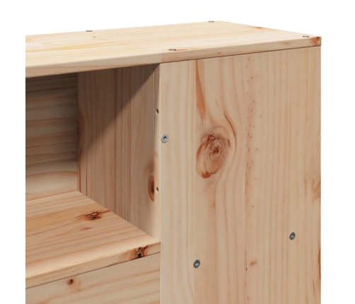 Cama con estantería sin colchón madera maciza de pino 90x190 cm