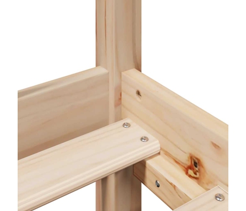 Cama con estantería sin colchón madera maciza de pino 90x190 cm