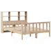 Cama con estantería sin colchón madera maciza de pino 120x190cm
