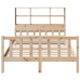 Cama con estantería sin colchón madera maciza de pino 120x190cm