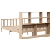 Cama con estantería sin colchón madera maciza de pino 120x190cm