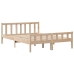 Cama con estantería sin colchón madera maciza de pino 120x190cm