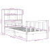 Cama con estantería sin colchón madera maciza de pino 100x200cm