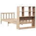Cama con estantería sin colchón madera maciza de pino 100x200cm