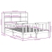 Cama con estantería sin colchón madera maciza blanca 150x200 cm