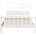 Cama con estantería sin colchón madera maciza blanca 150x200 cm