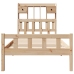 Cama con estantería sin colchón madera maciza de pino 90x190 cm