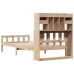 Cama con estantería sin colchón madera maciza de pino 90x190 cm