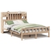 Cama con estantería sin colchón madera maciza de pino 160x200cm