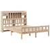 Cama con estantería sin colchón madera maciza de pino 160x200cm