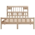 Cama con estantería sin colchón madera maciza de pino 160x200cm