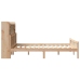 Cama con estantería sin colchón madera maciza de pino 160x200cm