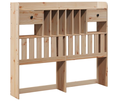 Cama con estantería sin colchón madera maciza de pino 160x200cm