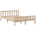 Cama con estantería sin colchón madera maciza de pino 160x200cm