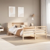 Cama con estantería sin colchón madera maciza de pino 135x190cm