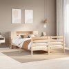 Cama con estantería sin colchón madera maciza de pino 140x190cm