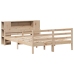 Cama con estantería sin colchón madera maciza de pino 150x200cm