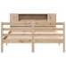 Cama con estantería sin colchón madera maciza de pino 150x200cm