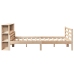 Cama con estantería sin colchón madera maciza de pino 150x200cm