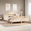 Cama con estantería sin colchón madera maciza de pino 200x200cm